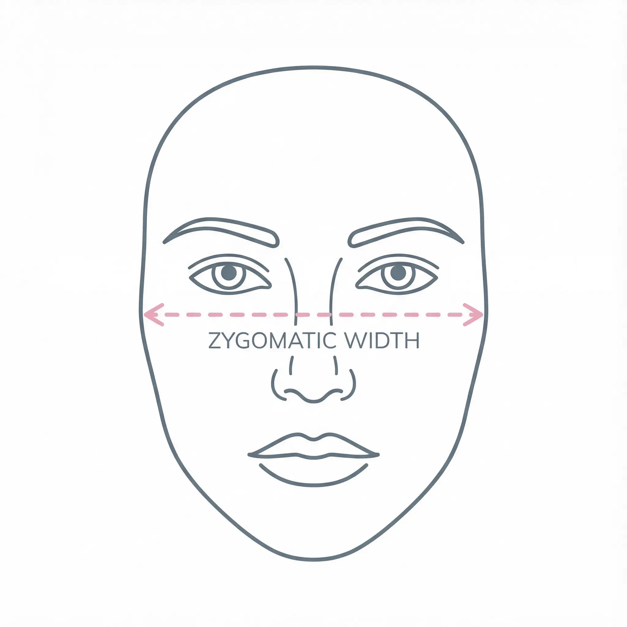 Cheekbone Measurement Illustration